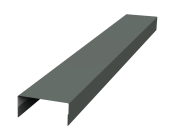 Крышка 45х20 жалюзи Texas 0,45 PE RAL 7005 мышино-серый (3м) Центр Кровли