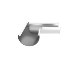 Угол желоба универсальный Optima 90гр 185мм RAL 9003 Центр Кровли