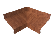 Угол отлива внутренний 50 0,45 Print Premium с пленкой Rowan Wood Intense FTC Центр Кровли