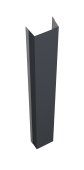 Крепежная планка нижняя Texas 0,5 Satin Matt TX RAL 7024 мокрый асфальт (2м) Центр Кровли