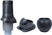 Комплект канализационный Gervent Статик для кровли Каскад изолированный 110/160мм серый графит Центр Кровли