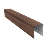 Планка боковая для забора из сайдинга ЭкоБрус 0,45 Print Premium Almond Wood Fresh (3м) Центр Кровли