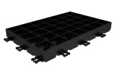 Решетка газонная Gidrolica Eco Super 60.40.6,4 пластик черная (602) Центр Кровли