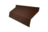 Ламель забора жалюзи Milan new gofr 0,45 Print Elite с пленкой Choco Wood TwinColor Центр Кровли