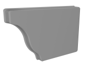 Заглушка желоба правая Vortex Lite 130мм RAL 7004 сигнальный серый Центр Кровли