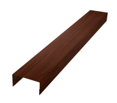 Крышка забора для горизонтального монтажа штакетника 0,45 Print Elite Choco Wood TwinColor (2м) Центр Кровли