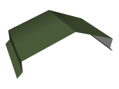 Парапетная крышка угольная 250мм 0,5 Satin Matt TX RAL 6020 хромовая зелень (2,5м) Центр Кровли