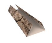 Планка стыковочная составная нижняя 0,45 Print Elite King Stone TwinColor (3м) Центр Кровли