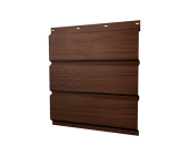 Софит металлический центральная перфорация 0,45 Print Elite с пленкой Choco Wood TwinColor Центр Кровли