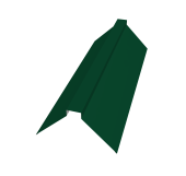 Планка конька плоского 115х30х115 0,5 Satin Matt RAL 6005 зеленый мох (3м) Центр Кровли