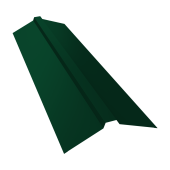 Планка конька прямоугольного 115х30х115 0,45 PE с пленкой RAL 6005 зеленый мох (3м) Центр Кровли