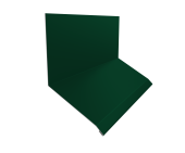 Планка примыкание верхнее к стене фальц 150х130х20 0,5 Satin с пленкой RAL 6005 зеленый мох (3м) Центр Кровли