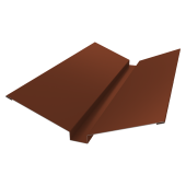 Планка ендовы верхней 115х30х115 0,5 Velur X RAL 8004 терракота (3м) Центр Кровли