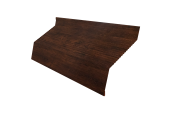 Ламель забора жалюзи Milan new gofr 0,45 Print Premium с пленкой Cherry Wood Dark FTC Центр Кровли