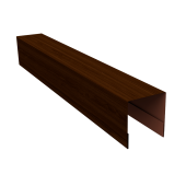 Планка боковая для забора из сайдинга (Блок-хаус new) 0,45 Print Elite Choco Wood TwinColor (2,06м) Центр Кровли