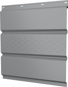 Софит металлический Классик v02 Grand Line центральная перфорация 0,5 Satin с пленкой RAL 7004 сигнальный серый Центр Кровли