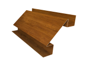Планка угла внутреннего сложного БХ new 0,45 Print Elite Golden Wood TwinColor (2м) Центр Кровли