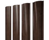 Штакетник Полукруглый Slim с прямым резом 0,45 Print-Double Premium Antique Wood Центр Кровли