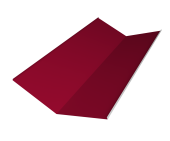 Планка ендовы нижней 300х300 0,45 PE с пленкой RAL 3003 рубиново-красный (2м) Центр Кровли