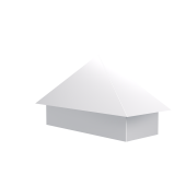 Колпак на полустолб для С21 0,45 PE с пленкой RAL 9003 сигнальный белый Центр Кровли