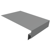 Планка околооконная сложная Кликфальц Pro 0,5 Satin с пленкой RAL 9006 бело-алюминиевый (3м) Центр Кровли