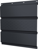 Софит металлический Классик v02 Grand Line центральная перфорация 0,5 Drap с пленкой RAL 7024 мокрый асфальт Центр Кровли