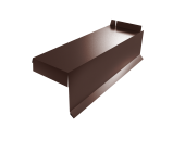 Планка торцевая сегментная Квадро профи Правая стартовая 0,5 Satin Matt RAL 8017 шоколад Центр Кровли