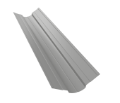 Планка ендовы верхней фигурной 70x70 0,5 Satin с пленкой RAL 9006 бело-алюминиевый (3м) Центр Кровли