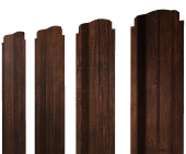 Штакетник П-образный В фигурный 0,45 Print Premium Cherry Wood Dark FTC Центр Кровли