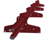 Снегозадержатель Стандарт Т4 d 40х20 RAL 3005 (3м) оцинкованный Центр Кровли