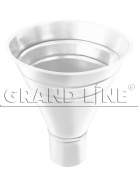 Воронка водосборная Grand Line, 250/90 мм RAL 9003 сигнальный белый Центр Кровли