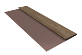Планка стартовая БХ new 0,45 Print Elite White Wood TwinColor (2м) Центр Кровли