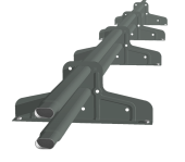 Снегозадержатель Стандарт Т4 d 40х20 RAL 7005 (3м) Центр Кровли