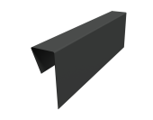 Планка приемная оконная фибросайдинга 0,45 PE-Double с пленкой RAL 7016 антрацитово-серый (2м) Центр Кровли