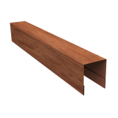 Планка боковая для забора из сайдинга (Квадро брус, Вертикаль) 0,45 Print Premium Rowan Wood Intense FTC (3м) Центр Кровли