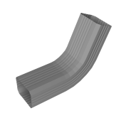 Колено стока гофрированное Vortex Lite 76х102мм PE RAL 7004 сигнальный серый Центр Кровли