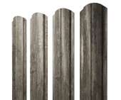 Штакетник Полукруглый Slim фигурный 0,45 Print Elite Nordic Wood TwinColor Центр Кровли