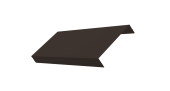 Ламель обратная 125 забора жалюзи Texas 0,45 Drap-double TX RR 32 темно-коричневый Центр Кровли
