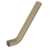 Труба гофрированная Vortex Lite 76х102х1000мм с коленом PE RAL 1014 слоновая кость Центр Кровли