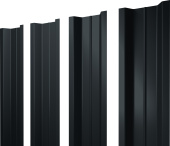 Штакетник П-образный B с прямым резом Grand Line 0,5 Satin Matt TX RAL 7016 антрацитово-серый Центр Кровли