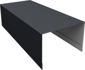 Крышка для забора из сайдинга ЭкоБрус Grand Line 0,5 Полидэкстер RAL 7024 мокрый асфальт (3м) Центр Кровли