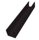 Стойка жалюзи Milan Slim 0,45 Drap-double TX RAL 9005 черный (3м) Центр Кровли