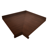 Угол отлива внутренний 250 0,45 Print Elite с пленкой Choco Wood TwinColor Центр Кровли