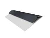 Планка стартово-финишная Экобрус Grand Line 0,5 Satin с пленкой RAL 7024 мокрый асфальт (2м) Центр Кровли