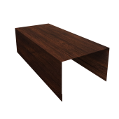 Крышка для забора из сайдинга ЭкоБрус 0,45 Print-double Premium Cherry Wood Dark F (2,5м) Центр Кровли