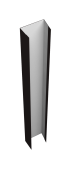 Крепежная планка верхняя Texas 0,5 PurLite Matt RAL 9005 черный (1,8м) Центр Кровли