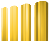 Штакетник М-образный А фигурный 0,45 PE RAL 1018 цинково-желтый Центр Кровли