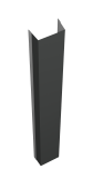 Крепежная планка нижняя Texas 0,5 Satin Matt TX RAL 7016 антрацитово-серый (1,8м) Центр Кровли