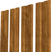 Штакетник Twin XL с прямым резом Grand Line 0,45 Print-Double Elite Golden Wood Центр Кровли