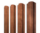 Штакетник Прямоугольный фигурный 0,45 Print Premium Rowan Wood Intense FTC Центр Кровли